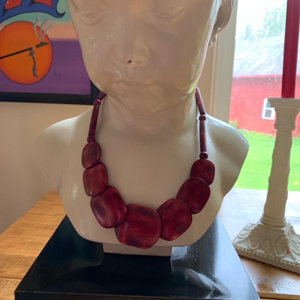 Elegant Red Beaded Necklace